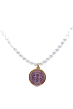 Collar perlas mallorca colgante san Benito