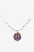 Collar perlas mallorca colgante san Benito