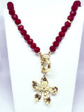 Collar de Cristales con Colgante Flor
