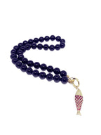 Collar piedras naturales onix, colgante pez baño oro amarillo