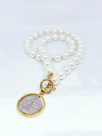 Collar de Perlas Mallorca con Medalla San Benito