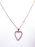 Collar corazón baño oro rosado