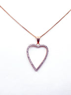 Collar corazón baño oro rosado