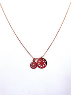 Collar mandalas baño oro rosado