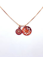 Collar mandalas baño oro rosado