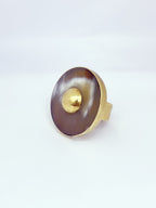 Anillo cacho de buey con bronce ajustable