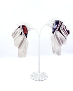 Aros de hojas platinadas, 40 mm de largo