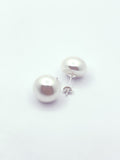 Aros perla blanca base plata