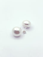Aros perla blanca base plata