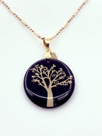 Collar árbol de la vida baño oro rosado