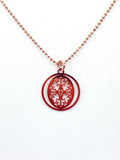 Collar mandala baño oro rosado