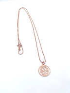 Collar mandala baño oro rosado