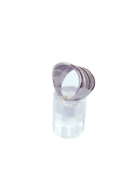 Anillo baño oro blanco y microcircones onix