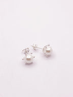 Aros pistilo perla blanca