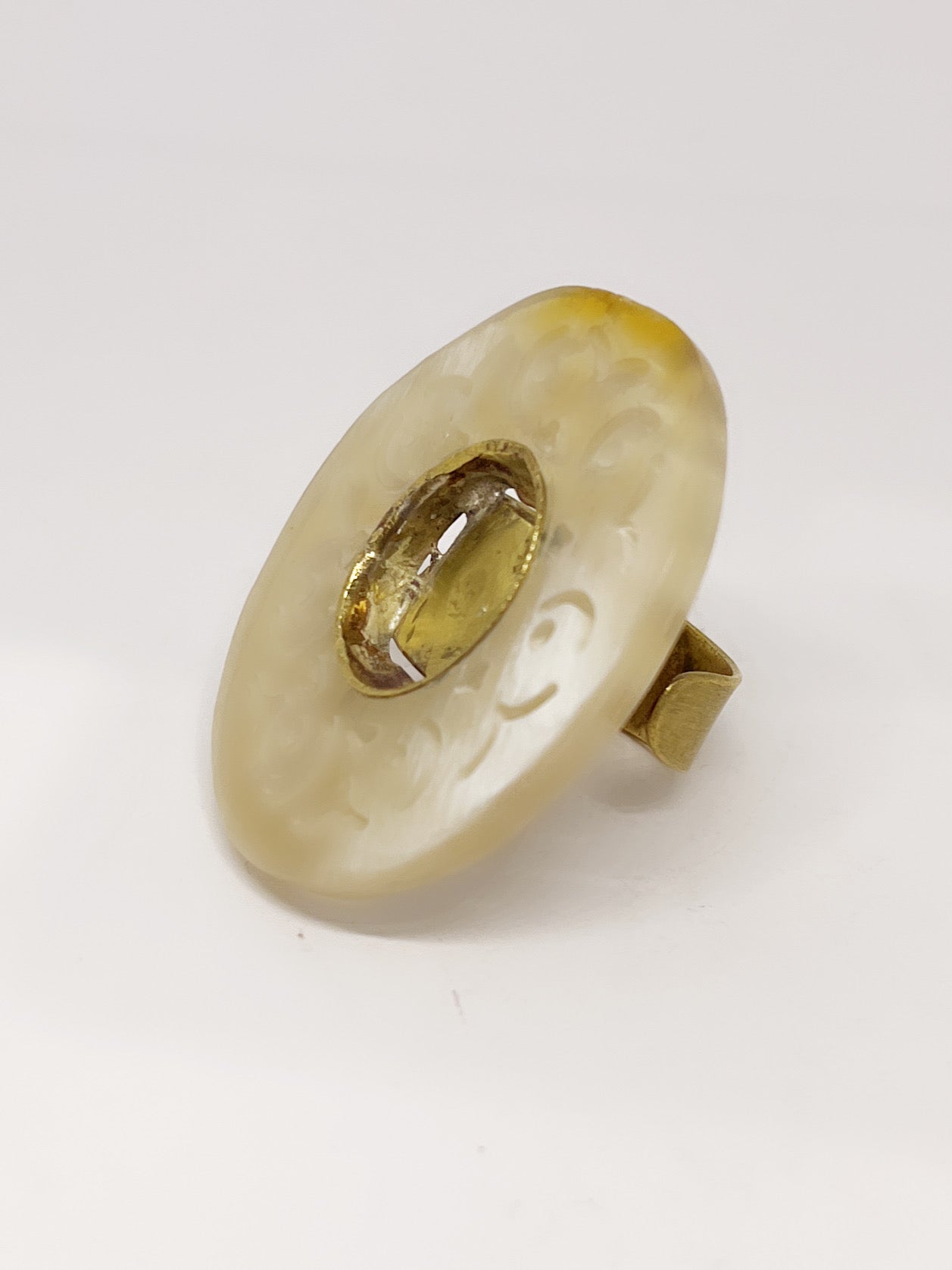 Anillo cacho de buey con bronce ajustable