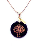 Collar árbol de la vida baño oro rosado