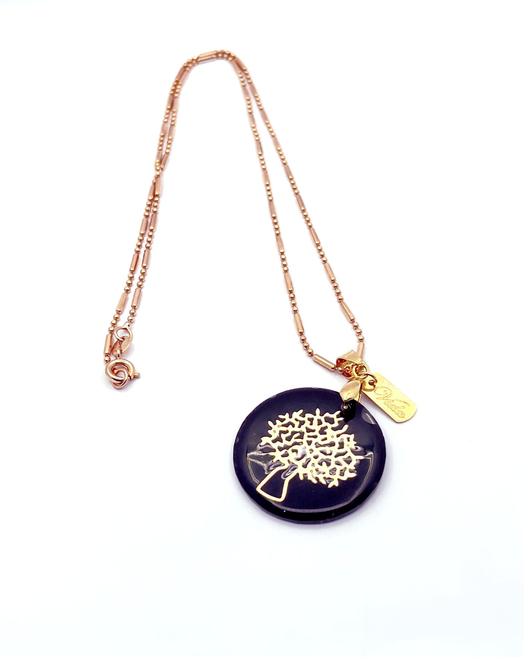 Collar árbol de la vida baño oro rosado
