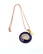 Collar árbol de la vida baño oro rosado