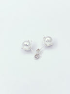 Aros pistilo esfera plata