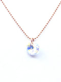 Collar cristal  baño oro rosado