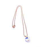 Collar cristal  baño oro rosado