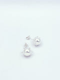 Aros pistilo esfera plata