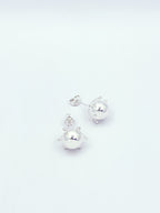 Aros pistilo esfera plata