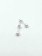 Aros perla blanca