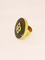 Anillo cacho de buey con bronce ajustable